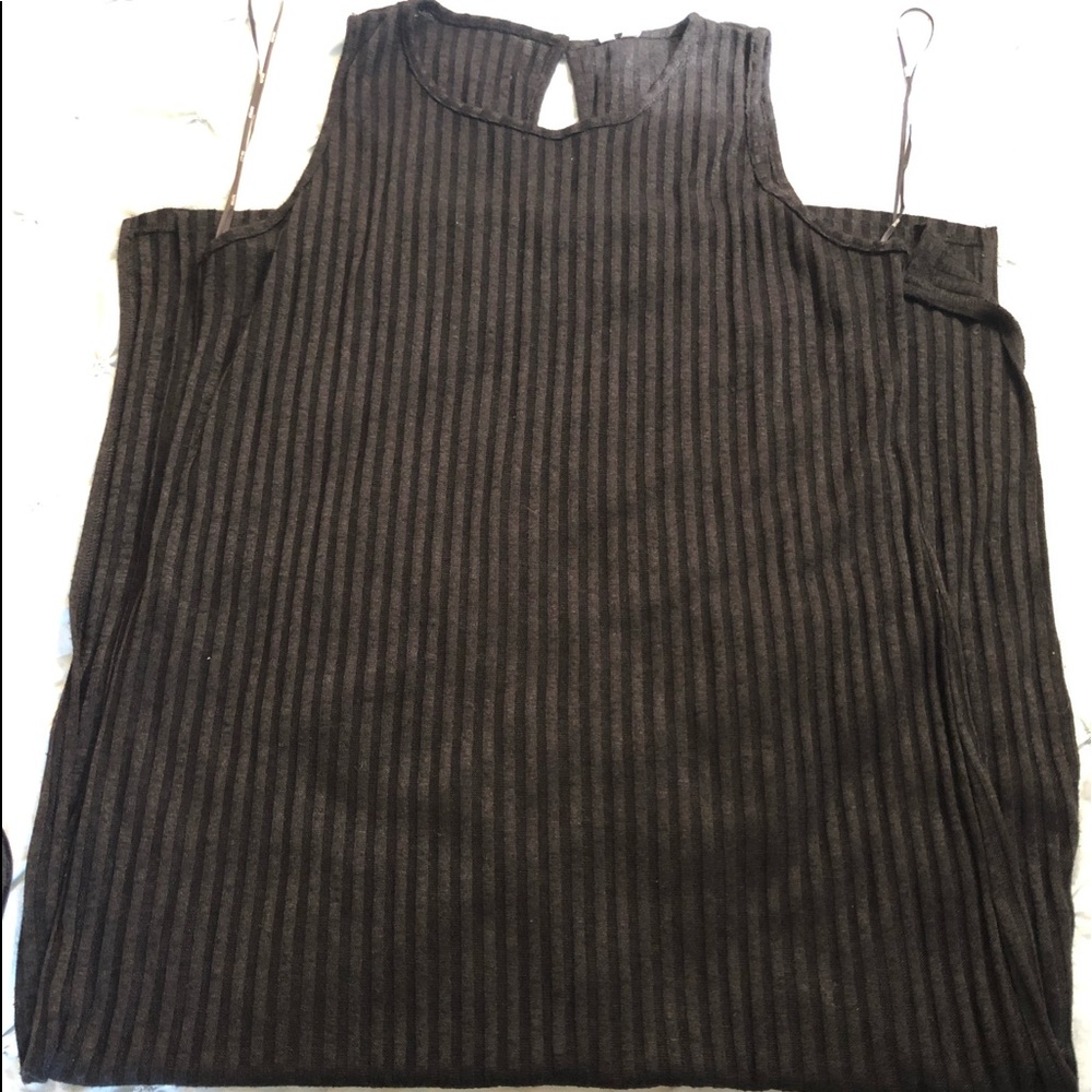 Black midi ribbed dress